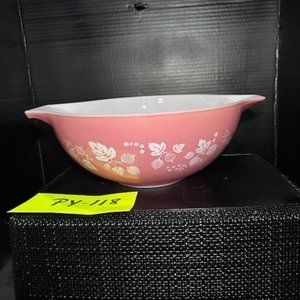 Vintage Pyrex Pink Gooseberry Cinderella Nesting Mixing Bowl  #444